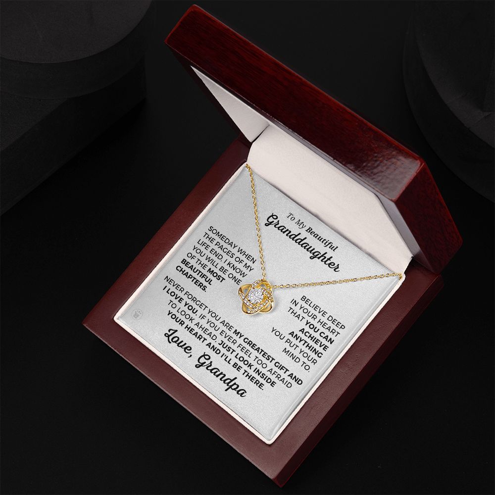Granddaughter Gift From Grandpa | Greatest Gift Necklace 0706T1