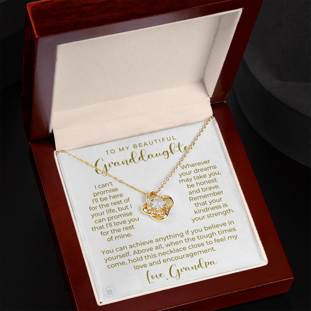 Granddaughter Gift From Grandpa | My Promise Necklace 0690T1