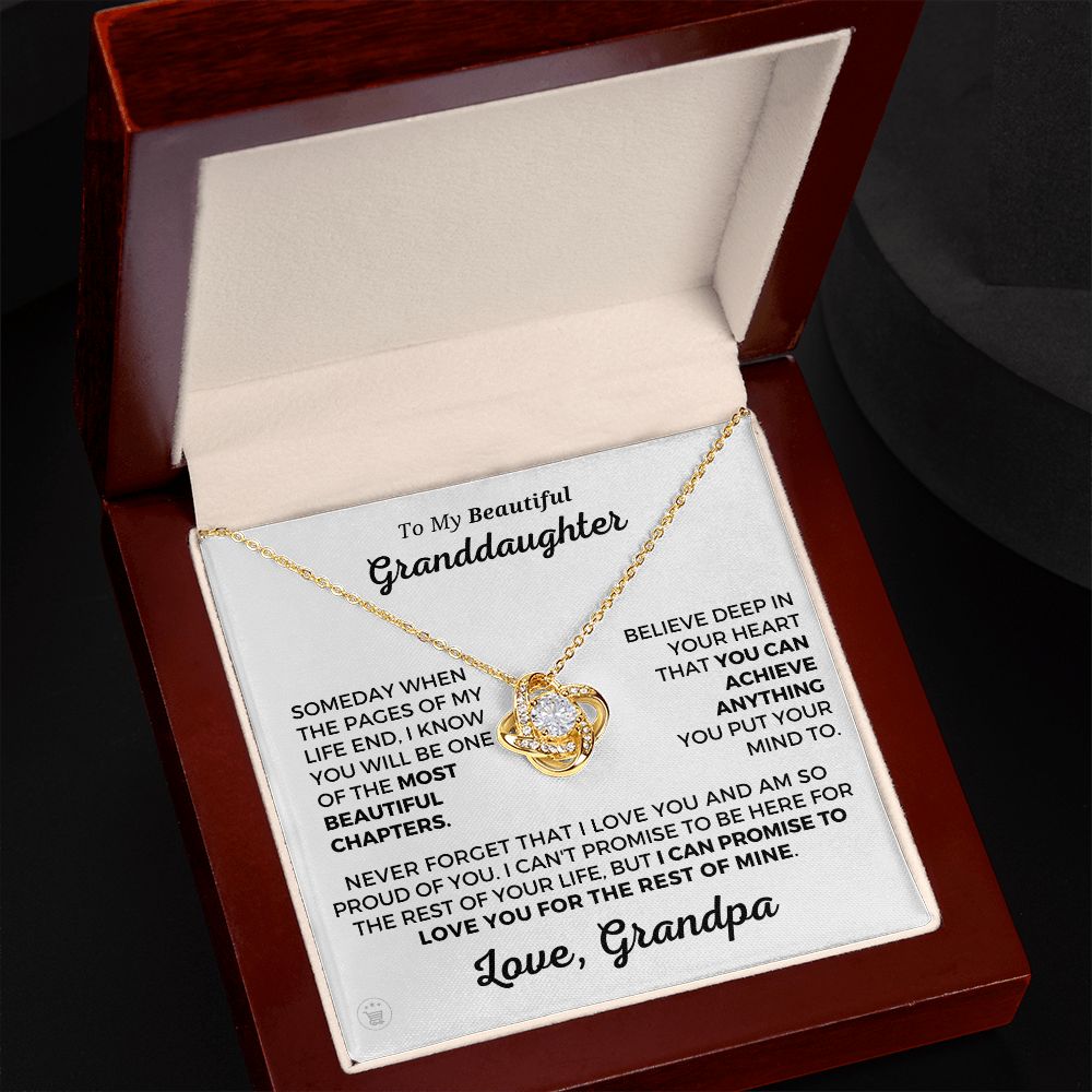 Granddaughter Gift From Grandpa | Promise Necklace 0707T1