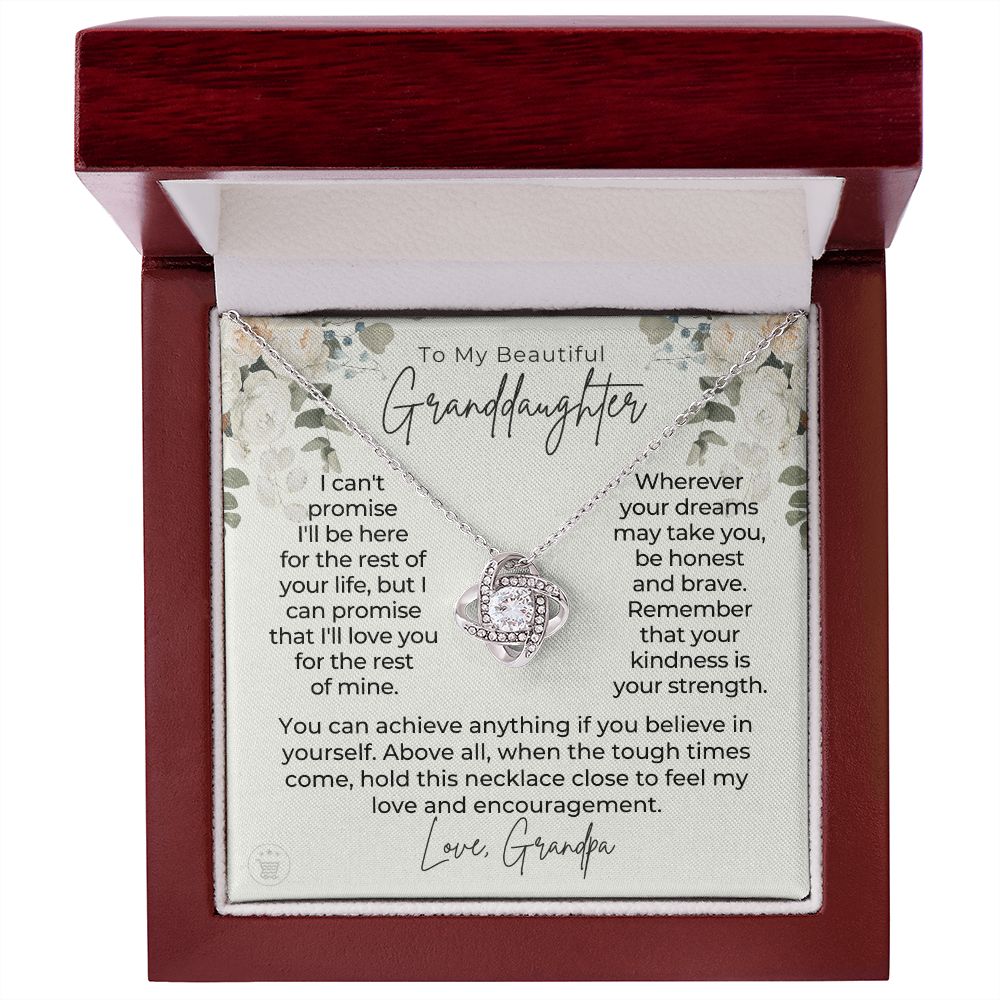 Granddaughter Gift From Grandpa  | My Promise Necklace 0690T9