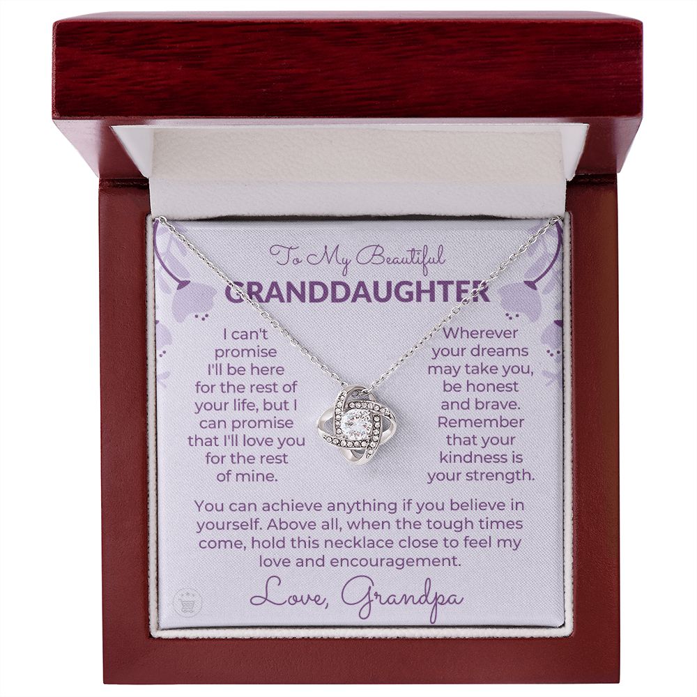 Granddaughter Gift From Grandpa  | My Promise Necklace 0690T7