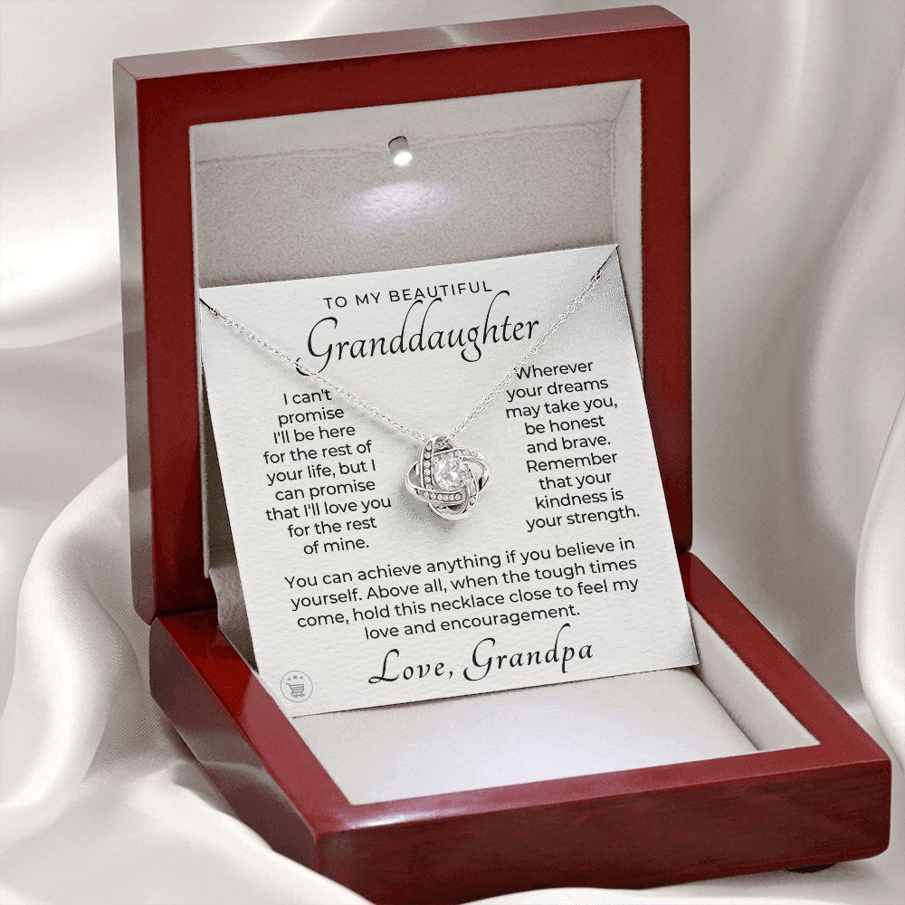 Granddaughter Gift From Grandpa  | My Promise Necklace 0690T8