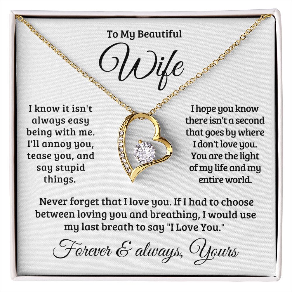 Gift For Wife | Never Forget That I Love You Necklace 0741T1F