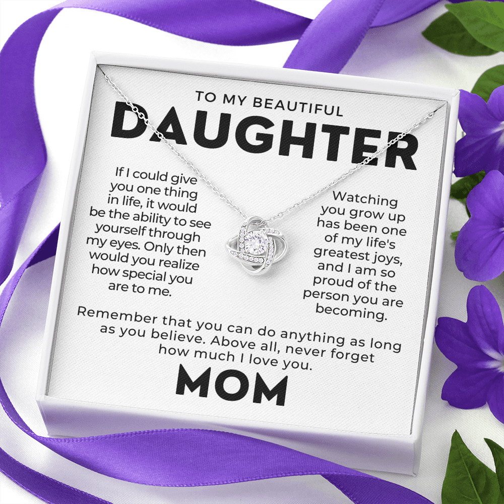 Daughter Gift From Mom | Believe Necklace 0576T9