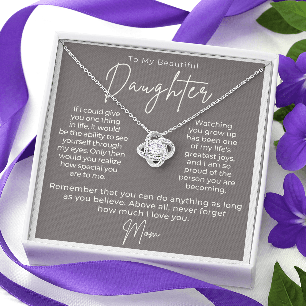 Daughter Gift From Mom | Believe Necklace 0576T3
