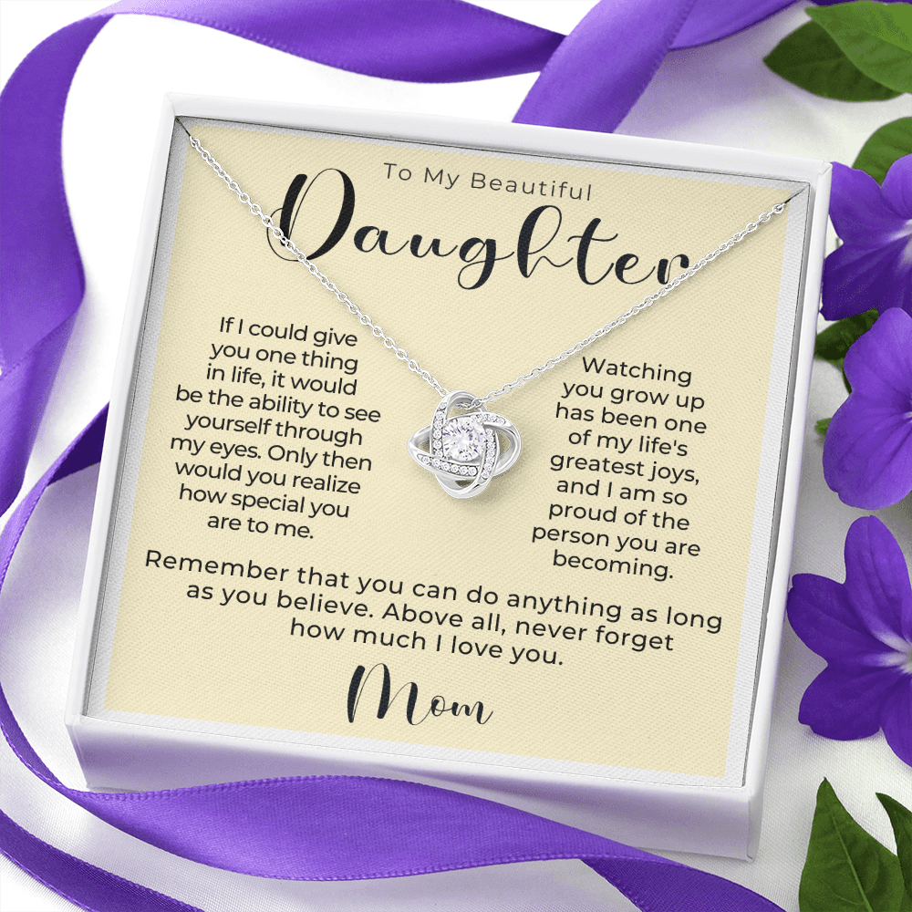 Daughter Gift From Mom | Believe Necklace 0576T4