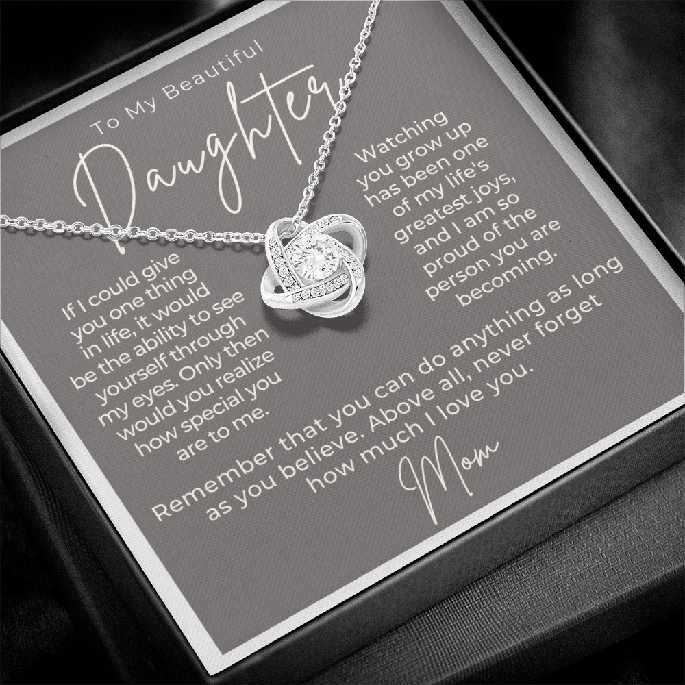 Daughter Gift From Mom | Believe Necklace 0576T3