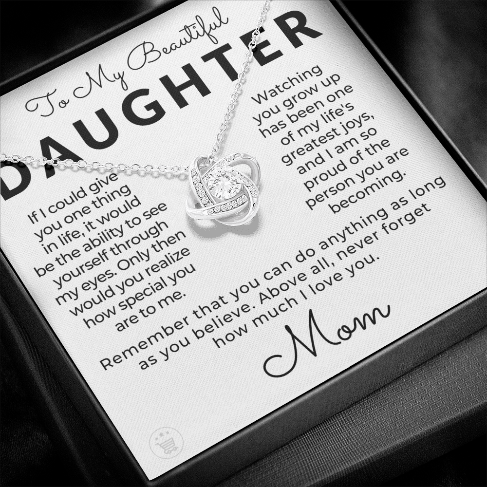 Daughter Gift From Mom | Believe Necklace 0576T2