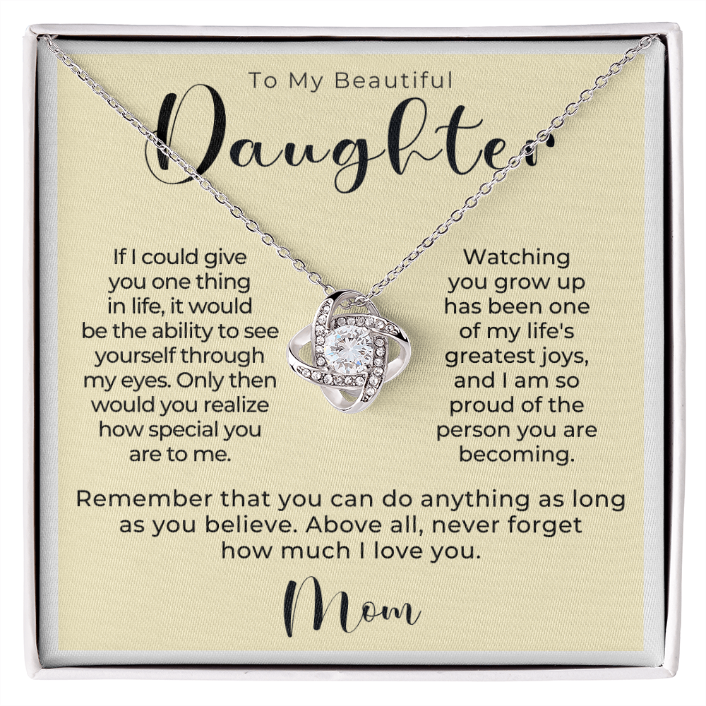 Daughter Gift From Mom | Believe Necklace 0576T4