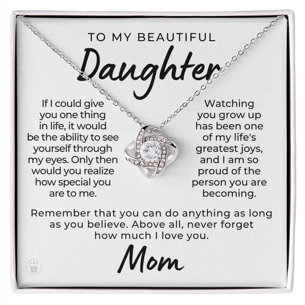 Daughter Gift From Mom | Believe Necklace 0576T1