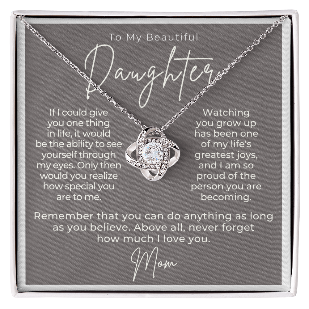 Daughter Gift From Mom | Believe Necklace 0576T3