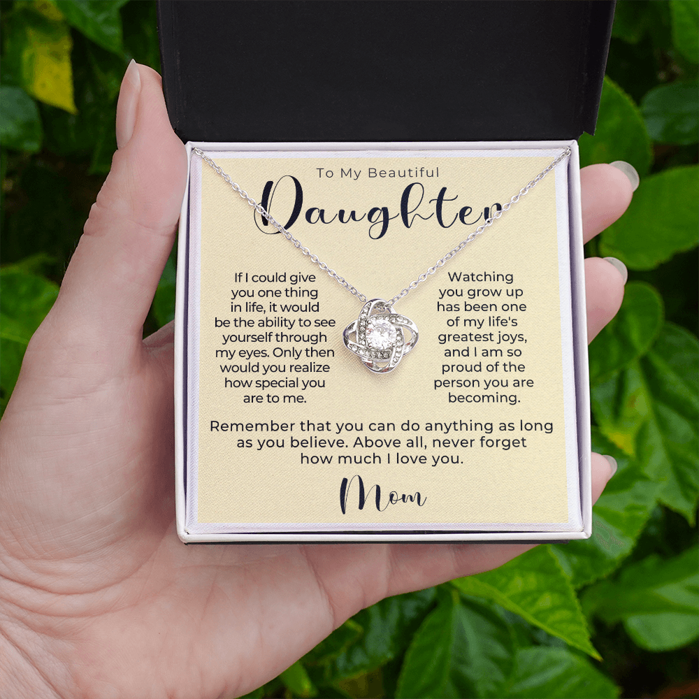 Daughter Gift From Mom | Believe Necklace 0576T4