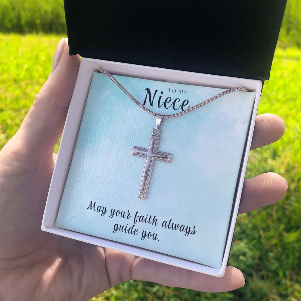 Christian Gift For Her | Niece Faith Cross Necklace 0813SSCN