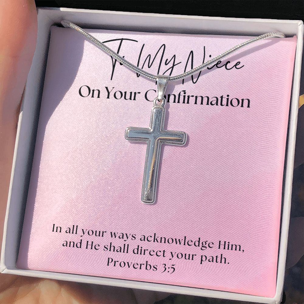 Confirmation Gift For Girl | Your Path Cross Necklace 0819SSCN