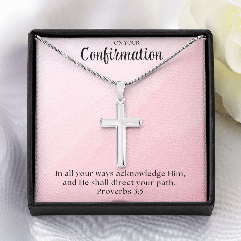 Confirmation Gift For Girl | Your Path Cross Necklace 0814SSCN
