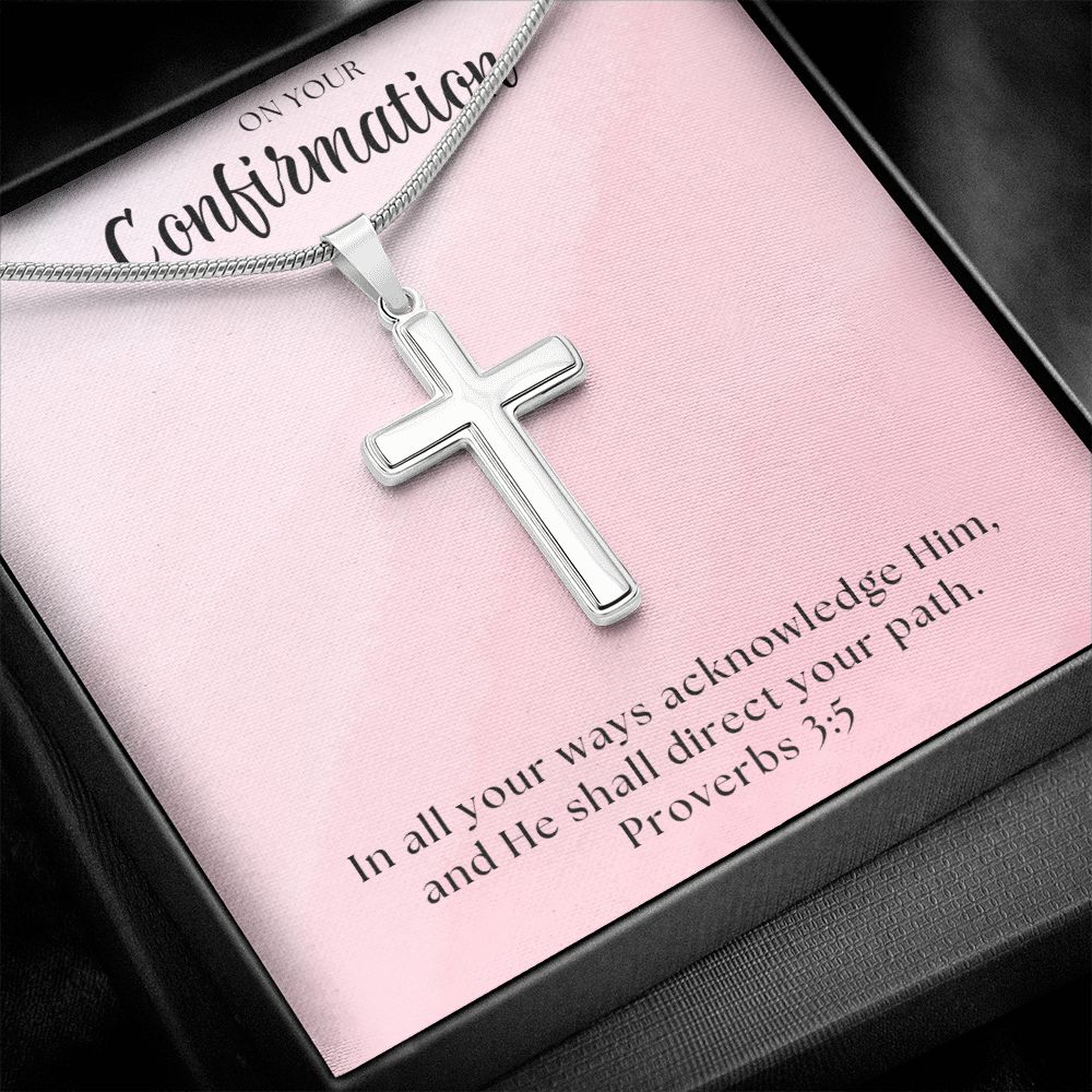 Confirmation Gift For Girl | Your Path Cross Necklace 0814SSCN