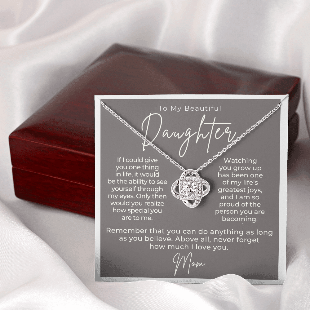 Daughter Gift From Mom | Believe Necklace 0576T3