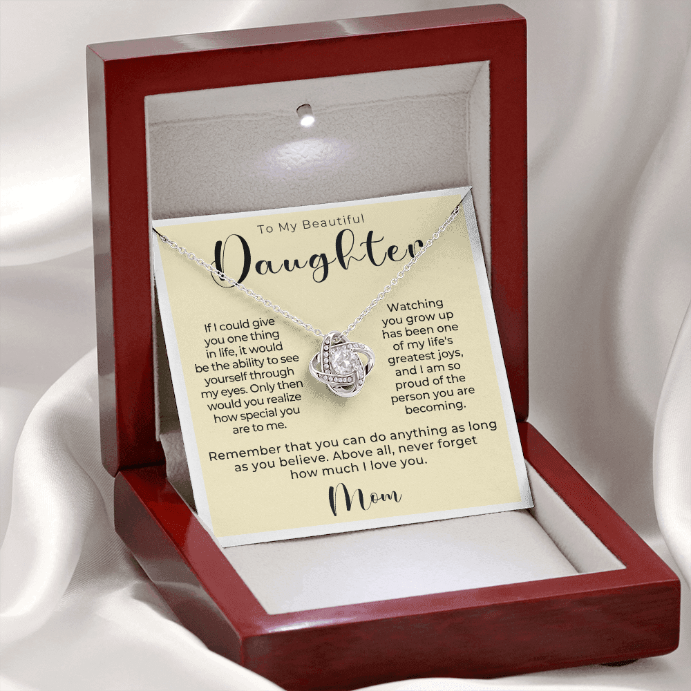 Daughter Gift From Mom | Believe Necklace 0576T4