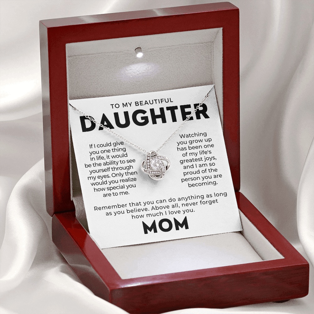 Daughter Gift From Mom | Believe Necklace 0576T9