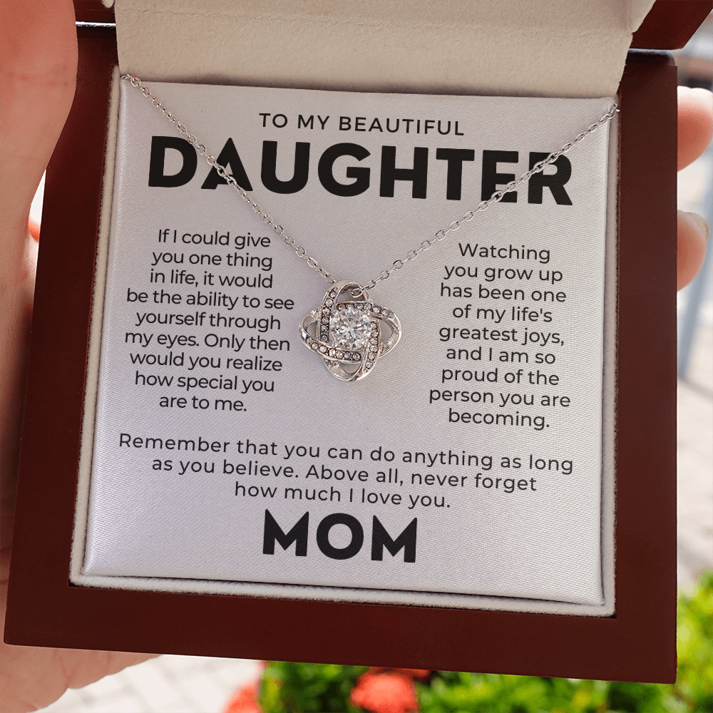 Daughter Gift From Mom | Believe Necklace 0576T9