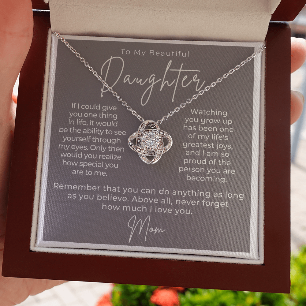 Daughter Gift From Mom | Believe Necklace 0576T3
