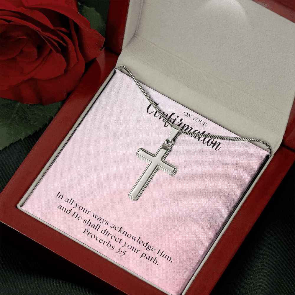 Confirmation Gift For Girl | Your Path Cross Necklace 0814SSCN