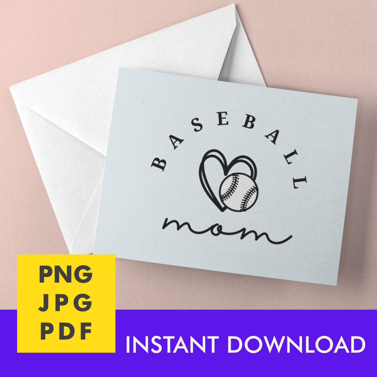 Digital Instant Download - Baseball Mom M06-4